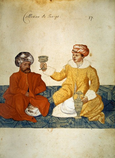 Een lichte Turkse maaltijd, 1567 door French School